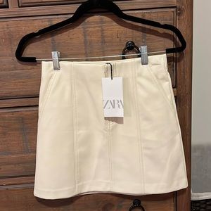 Zara faux leather mini skirt